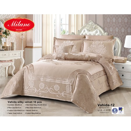 Milanobedlinen Comforter Vahida Silky Velvet 10pc Set